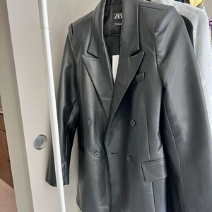 Leather blazer